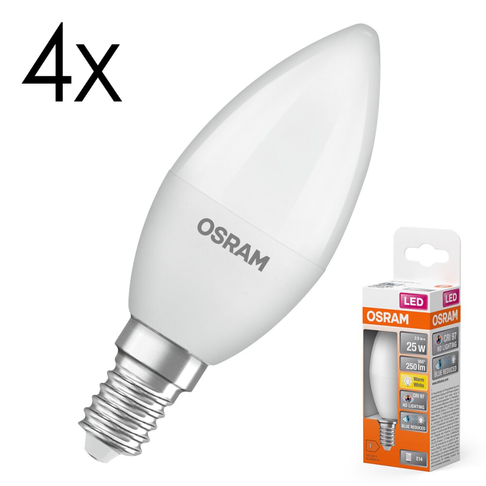 Osram E14 LED 2.8 Watt warm wit 245 Lumen main product photo