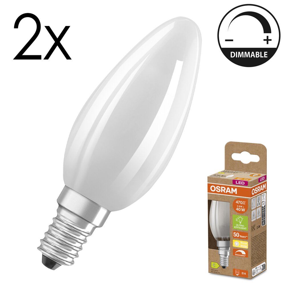 Osram E14 LED 2.9 Watt warm wit dimbaar 470 Lumen main product photo