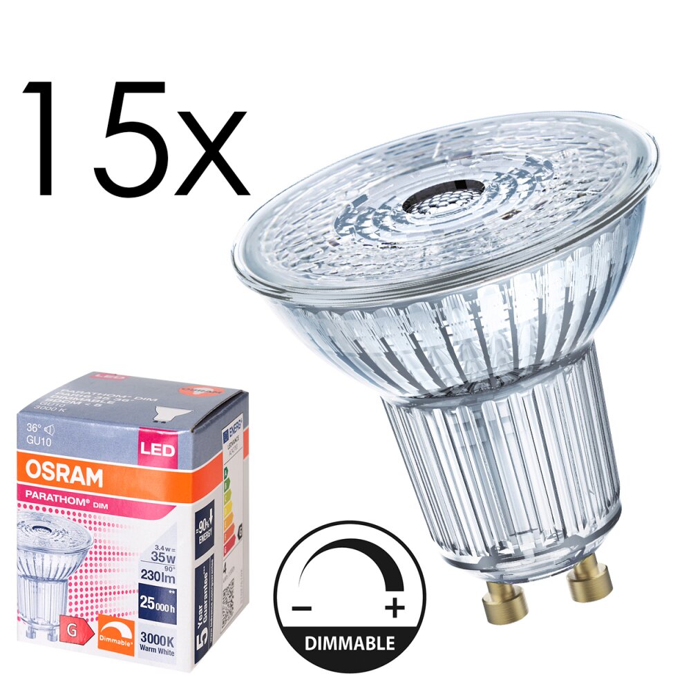 Osram GU10 3.4 Watt warm wit dimbaar 230 Lumen main product photo
