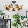 Koyoto Plafondlamp, Kogellampje Goud, Duidelijk, 7-lichts