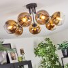 Koyoto Plafondlamp, Kogellampje Goud, Duidelijk, 7-lichts
