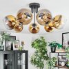Koyoto Plafondlamp, Kogellampje Goud, Duidelijk, 7-lichts