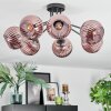 Koyoto Plafondlamp, Kogellampje Koperkleurig, 7-lichts