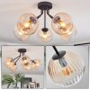 Koyoto Plafondlamp, Kogellampje 52 cm Amber, Duidelijk, 5-lichts