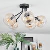 Koyoto Plafondlamp, Kogellampje 52 cm Amber, Duidelijk, 5-lichts