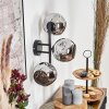 Ripoll Kogellampje, Wandlamp Chroom, Rookkleurig, 3-lichts