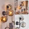 Ripoll Kogellampje, Wandlamp Chroom, Duidelijk, Rookkleurig, 3-lichts