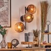 Ripoll Kogellampje, Wandlamp Duidelijk, Koperkleurig, 3-lichts