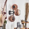 Ripoll Kogellampje, Wandlamp Duidelijk, Koperkleurig, 3-lichts