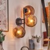 Ripoll Kogellampje, Wandlamp Duidelijk, Koperkleurig, 3-lichts