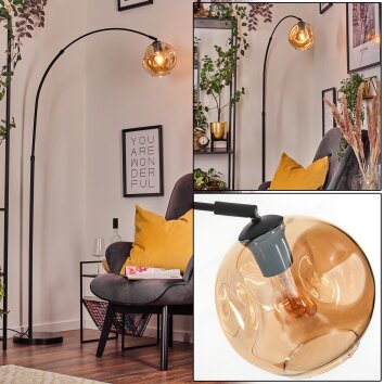 Ripoll Staande lamp, Booglampen Zwart, 1-licht