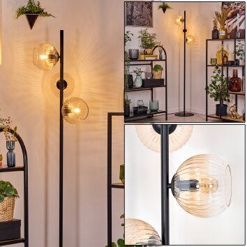 Koyoto Staande lamp 31 cm Amber, Duidelijk, 3-lichts