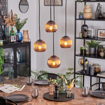 Koyoto Hanglamp, Kogellampje, Cluster hanglamp Koperkleurig, 4-lichts Koyoto Hanglamp, Kogellampje, Cluster hanglamp Koperkleurig, 4-lichts
