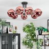 Ripoll Plafondlamp, Kogellampje Koperkleurig, 7-lichts