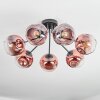 Ripoll Plafondlamp, Kogellampje Duidelijk, Koperkleurig, 7-lichts