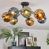 Ripoll Plafondlamp, Kogellampje Blauw, Goud, Groen, 7-lichts