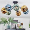 Ripoll Plafondlamp, Kogellampje Blauw, Goud, Groen, 7-lichts