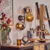Ripoll Kogellampje, Wandlamp Chroom, Goud, Rookkleurig, 3-lichts