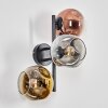Ripoll Kogellampje, Wandlamp Chroom, Goud, Duidelijk, Koperkleurig, Rookkleurig, 3-lichts