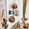 Ripoll Kogellampje, Wandlamp Chroom, Goud, Duidelijk, Koperkleurig, Rookkleurig, 3-lichts