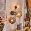 Ripoll Kogellampje, Wandlamp Amber, Duidelijk, Rookkleurig, 3-lichts