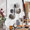 Ripoll Kogellampje, Wandlamp Chroom, Rookkleurig, 3-lichts