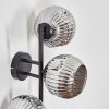 Ripoll Kogellampje, Wandlamp Chroom, Rookkleurig, 3-lichts