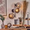 Ripoll Kogellampje, Wandlamp Chroom, Rookkleurig, 3-lichts