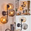 Ripoll Kogellampje, Wandlamp Amber, Rookkleurig, 3-lichts