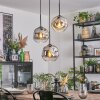 Ripoll Hanglamp, Kogellampje, Cluster hanglamp Duidelijk, Rookkleurig, 3-lichts