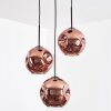 Ripoll Hanglamp, Kogellampje, Cluster hanglamp Koperkleurig, 3-lichts