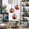 Ripoll Hanglamp, Kogellampje, Cluster hanglamp Koperkleurig, 3-lichts