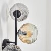 Ripoll Kogellampje, Wandlamp Amber, Duidelijk, Rookkleurig, 3-lichts