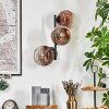 Ripoll Kogellampje, Wandlamp Duidelijk, Koperkleurig, 3-lichts