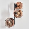 Ripoll Kogellampje, Wandlamp Duidelijk, Koperkleurig, 3-lichts