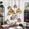 Ripoll Hanglamp, Kogellampje, Hanglamp Natuurlijke kleuren, Zwart, 8-lichts