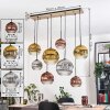 Ripoll Hanglamp, Kogellampje, Hanglamp Natuurlijke kleuren, Zwart, 8-lichts