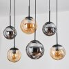 Gastor Hanglamp, Kogellampje, Hanglamp Amber, Rookkleurig, 6-lichts Gastor Hanglamp, Kogellampje, Hanglamp Amber, Rookkleurig, 6-lichts