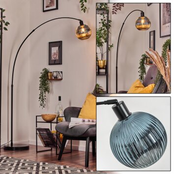 Koyoto Staande lamp, Booglampen Zwart, 1-licht