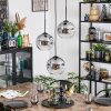 Ripoll Hanglamp, Kogellampje, Cluster hanglamp Duidelijk, Rookkleurig, 3-lichts