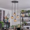 Ripoll Hanglamp, Kogellampje, Cluster hanglamp Amber, 4-lichts
