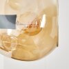 Ripoll Kogellampje, Wandlamp Amber, Duidelijk, Rookkleurig, 3-lichts