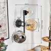 Ripoll Kogellampje, Wandlamp Amber, Duidelijk, Rookkleurig, 3-lichts