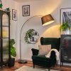 Bassagoda Staande lamp Nikkel mat, Zwart, 1-licht