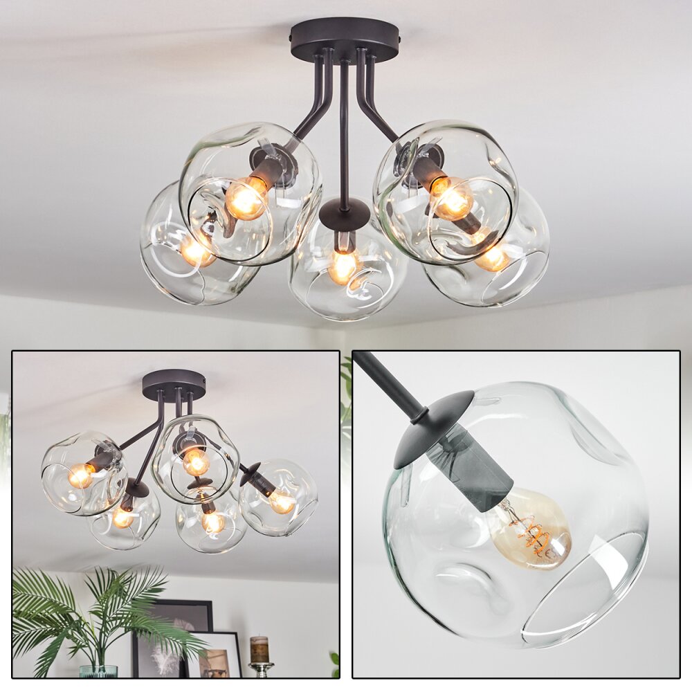 Ripoll Plafondlamp, Kogellampje Duidelijk, 5-lichts main product photo
