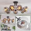 Ripoll Plafondlamp, Kogellampje Chroom, Duidelijk, Rookkleurig, 7-lichts