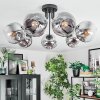 Ripoll Plafondlamp, Kogellampje Chroom, Duidelijk, Rookkleurig, 7-lichts