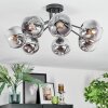 Ripoll Plafondlamp, Kogellampje Chroom, Duidelijk, Rookkleurig, 7-lichts