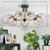 Ripoll Plafondlamp, Kogellampje Amber, Duidelijk, 7-lichts