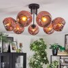 Ripoll Plafondlamp, Kogellampje Koperkleurig, 7-lichts